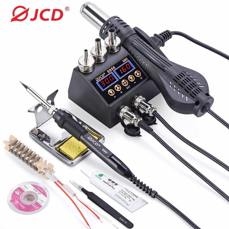 JCD-8898 Estação De Solda, 750 - Smd Rework Station Hot Air Soldering 2 In 1 avaliação e preço