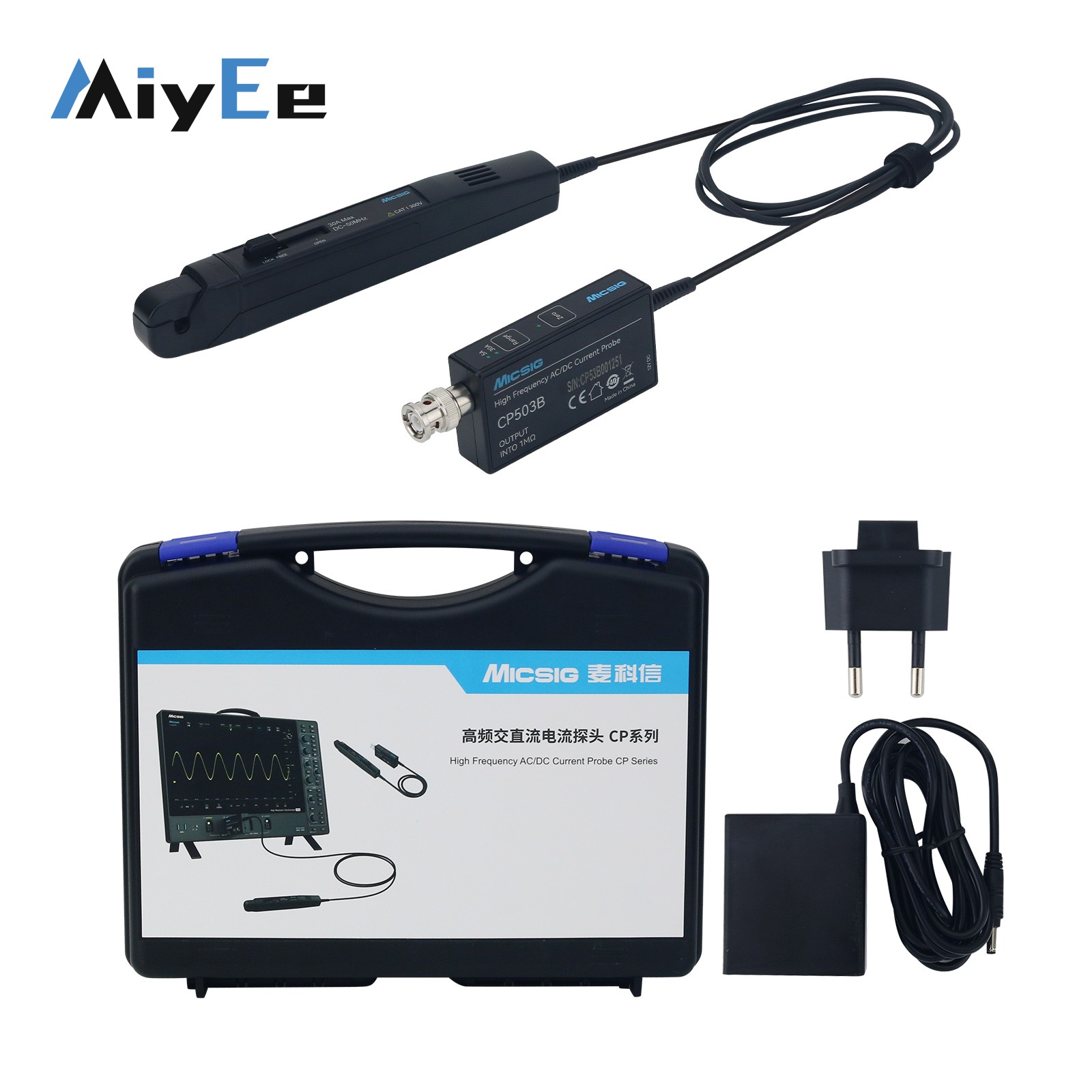 Micsig CP503B 50MHz 5A/30A Son - Current Probe Ac Dc 50Mhz Oscilloscope avaliação e preço