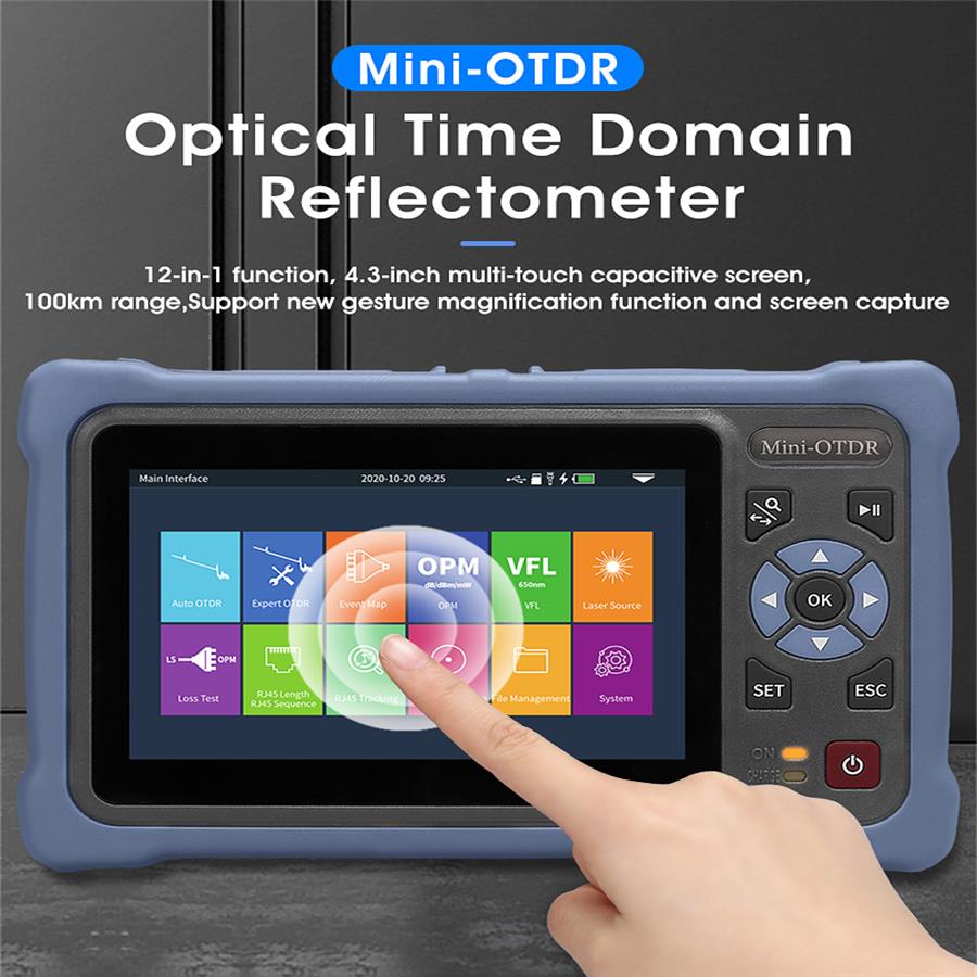 4.3 Polegada tela de toque min - Optical Time Domain Reflectometer Otdr 1310 1550Nm avaliação e preço