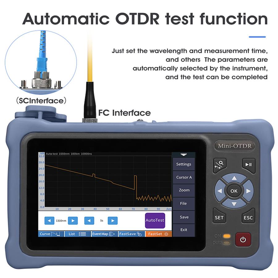 4.3 Polegada tela de toque min - Optical Time Domain Reflectometer Otdr 1310 1550Nm avaliação e preço