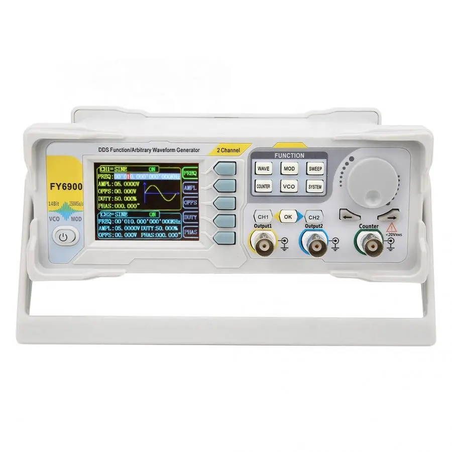 NOVO Gerador de Sinal de Forma - Dual Channel Arbitrary Waveform Function Generator 60Mhz avaliação e preço