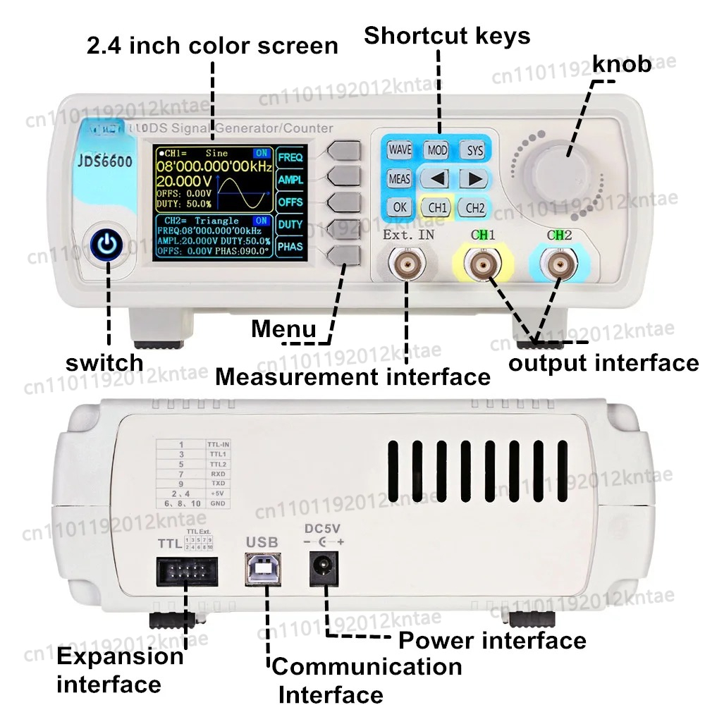 Gerador de Sinal DDS JDS6600 1 - Dual Channel Arbitrary Waveform Function Generator 60Mhz avaliação e preço