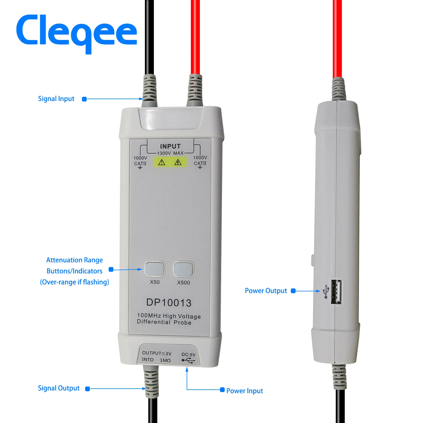 Cleqee 1300V 100MHz Osciloscóp - High Voltage Differential Probe 100Mhz 1300V avaliação e preço