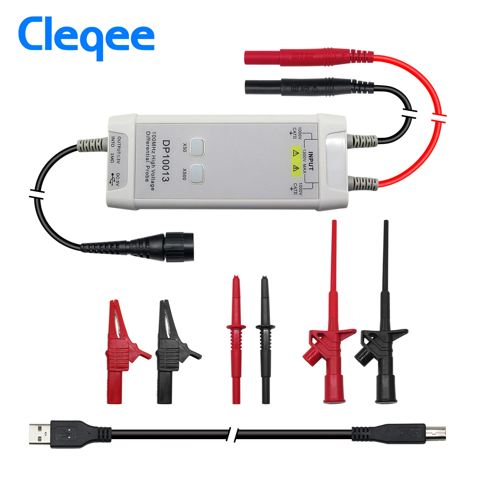 Cleqee 1300V 100MHz Osciloscóp - High Voltage Differential Probe 100Mhz 1300V avaliação e preço