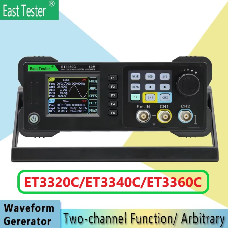 East Tester ET3320/40/60C Mini - Dual Channel Arbitrary Waveform Function Generator 60Mhz avaliação e preço