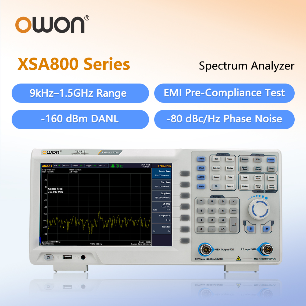 Analisador de Espectro OWON co - Spectrum Analyzer Tracking Generator 1.5Ghz avaliação e preço