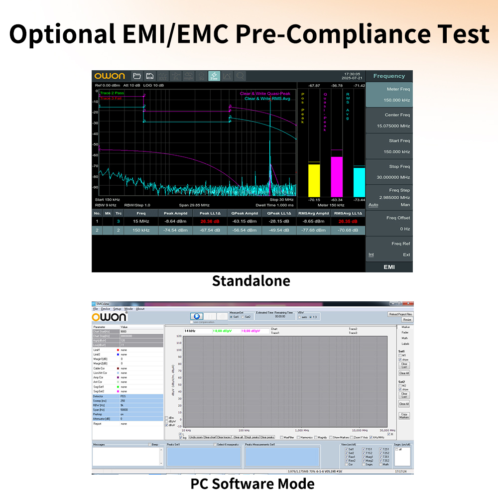 Analisador de Espectro OWON co - Spectrum Analyzer Tracking Generator 1.5Ghz avaliação e preço