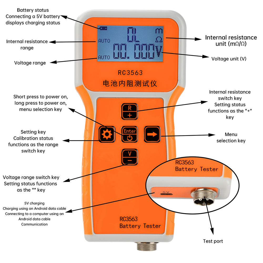 Tensão da bateria Testador de  - Battery Internal Resistance Tester Four Wire avaliação e preço