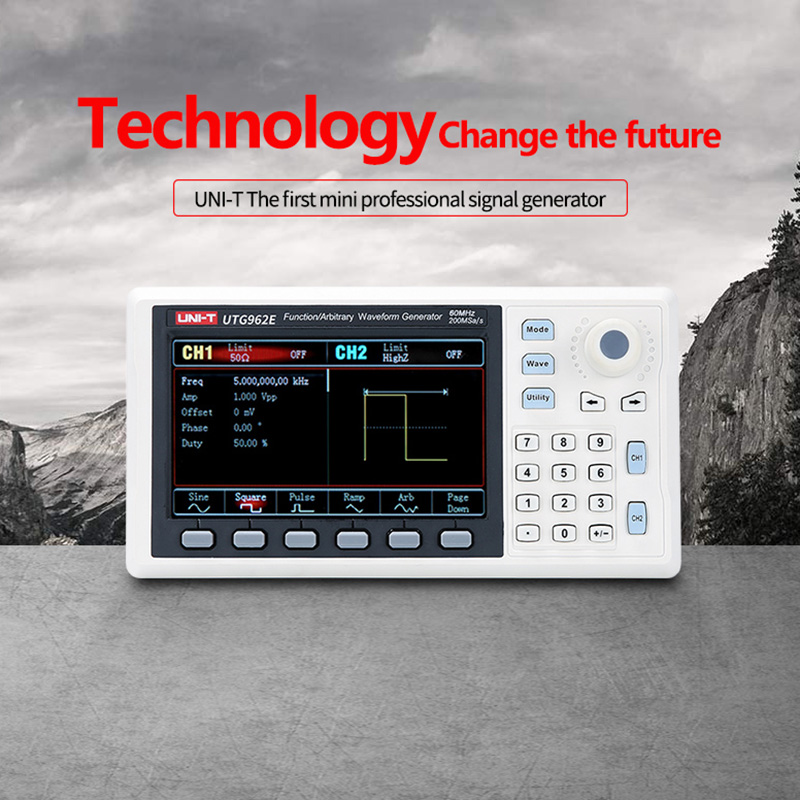 UNI-T utg932e utg962e função g - Dual Channel Arbitrary Waveform Function Generator 60Mhz avaliação e preço
