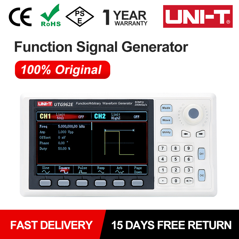 UNI-T-Function gerador de sina - Dual Channel Arbitrary Waveform Function Generator 60Mhz avaliação e preço