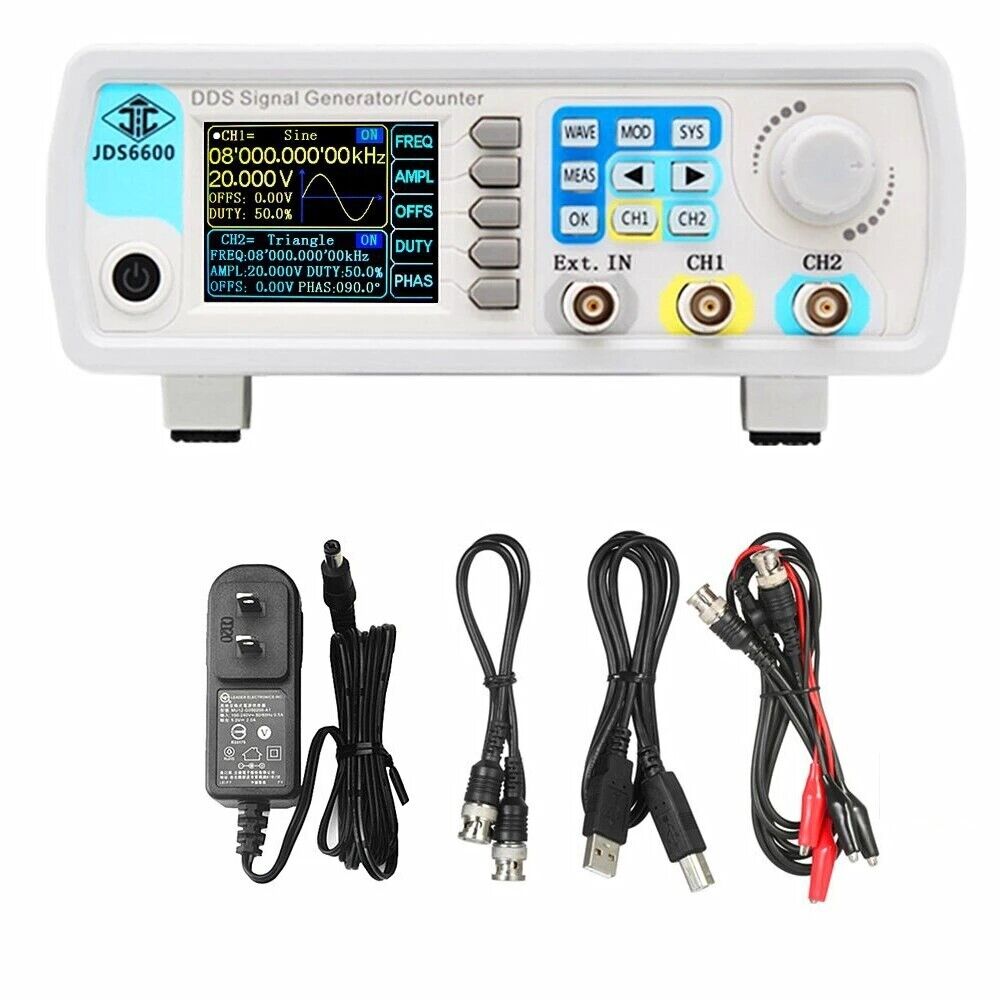 JDS6600 60MHz Função DDS Gerad - Dual Channel Arbitrary Waveform Function Generator 60Mhz avaliação e preço