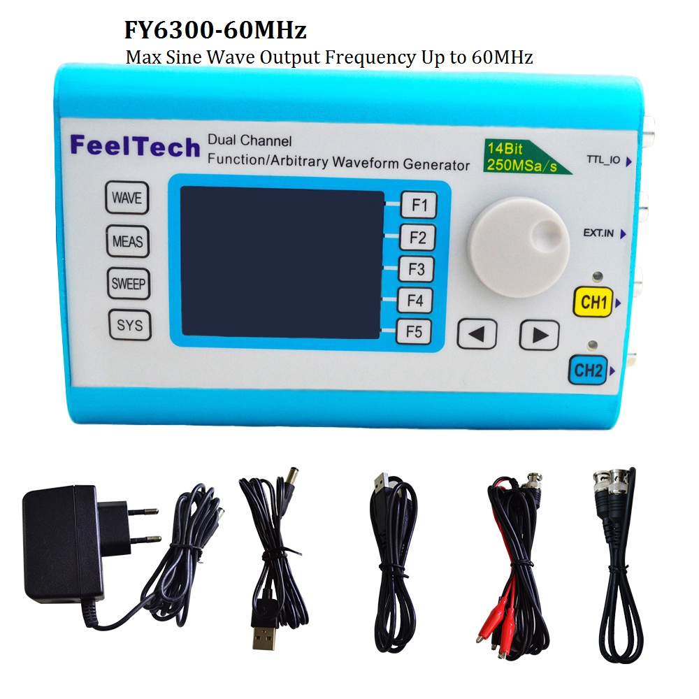 Gerador de sinal de forma de o - Dual Channel Arbitrary Waveform Function Generator 60Mhz avaliação e preço