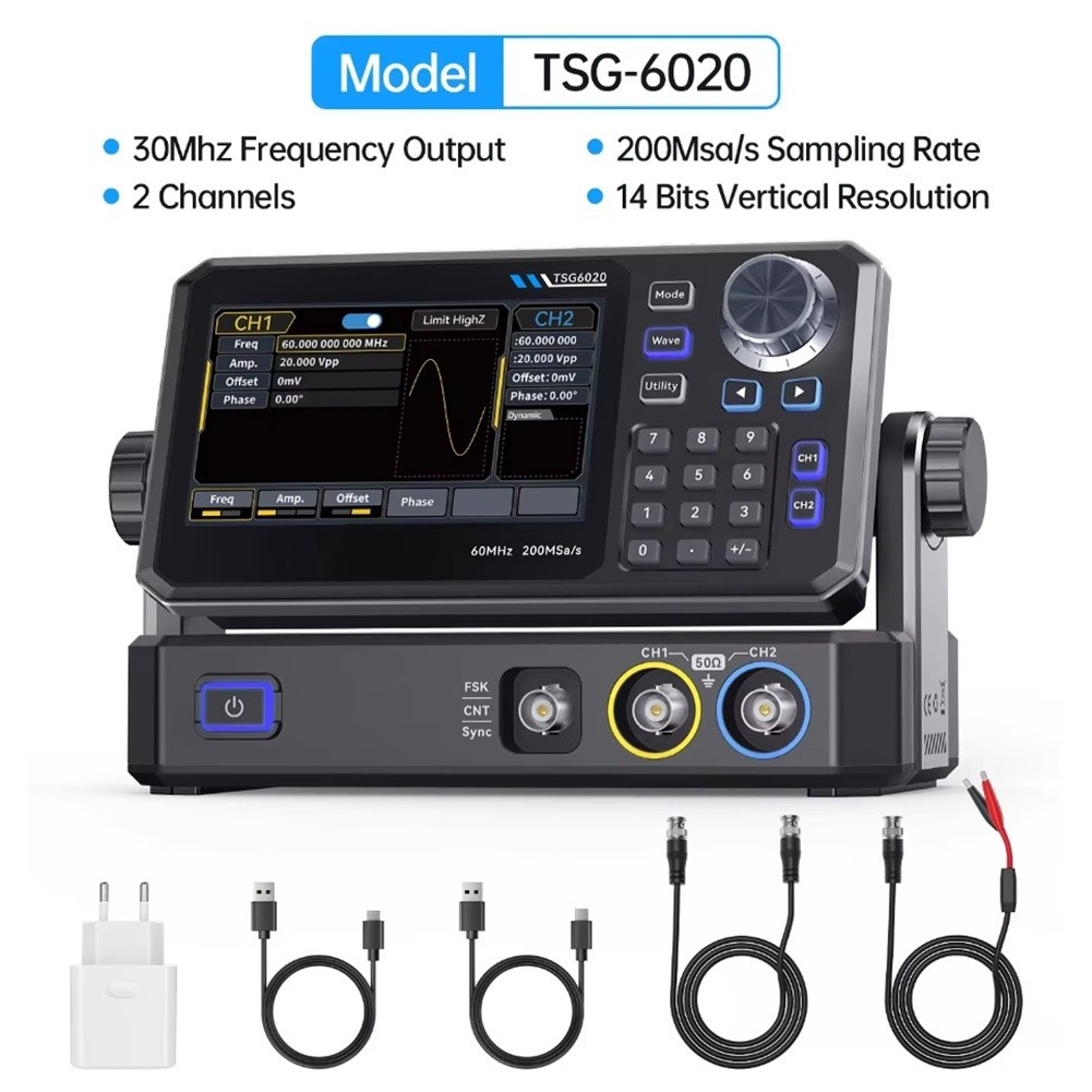 Gerador de Sinal de Função de  - Dual Channel Arbitrary Waveform Function Generator 60Mhz avaliação e preço